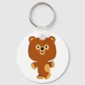 Cute Assertive Cartoon Beer Sleutelhanger (Voorkant)