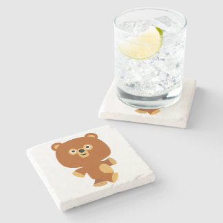 Cute Assertive Cartoon Beer Stone Onderzetter