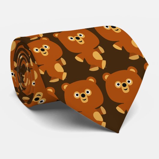 Cute Assertive Cartoon Beer Stropdas (Opgerold)