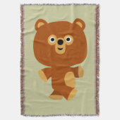 Cute Assertive Cartoon Beer Throw Blanket Deken (Voorkant Verticaal)