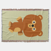 Cute Assertive Cartoon Beer Throw Blanket Deken (Voorkant)
