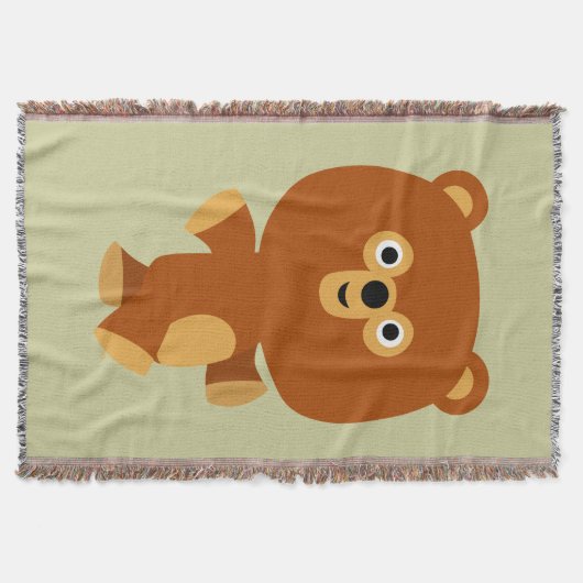 Cute Assertive Cartoon Beer Throw Blanket Deken (Voorkant)