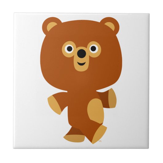 Cute Assertive Cartoon Beer Tile Tegeltje (Voorkant)