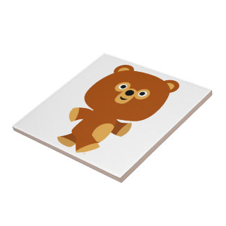 Cute Assertive Cartoon Beer Tile Tegeltje