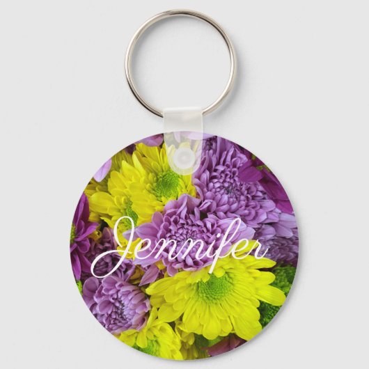 Cute Assorted Daisy Sleutelhanger (Voorkant)