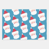 Cute Assorted Santa and Black Stanta Inpakpapier Vel (Voorkant)