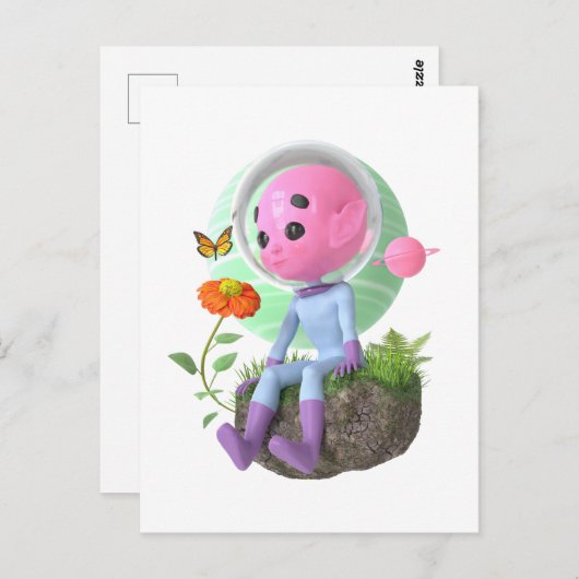 Cute Asteroid Briefkaart (Voorkant / Achterkant)