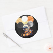 Cute Astronaut and Planets Sticker (Envelop)