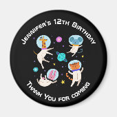 Cute Astronaut Animals in Space Event Hartelijk da Magneet (Voorkant)