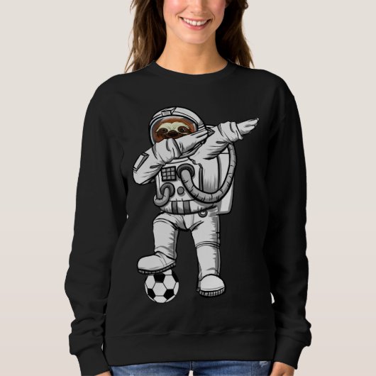 Cute Astronaut Astronomy Dabbing Sloth  Galaxy Soc Trui (Voorkant)