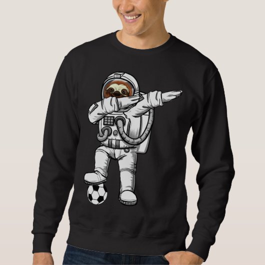 Cute Astronaut Astronomy Dabbing Sloth  Galaxy Soc Trui (Voorkant)