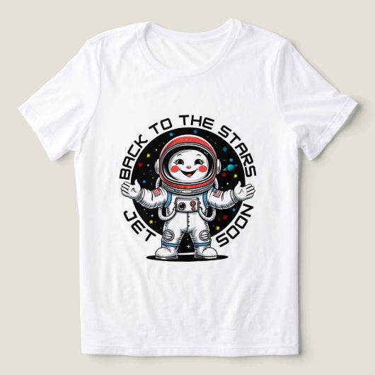 Cute astronaut back to the stars design  Tri-Blend shirt (Design voorkant)
