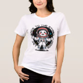 Cute astronaut back to the stars design  Tri-Blend shirt (Voorkant)