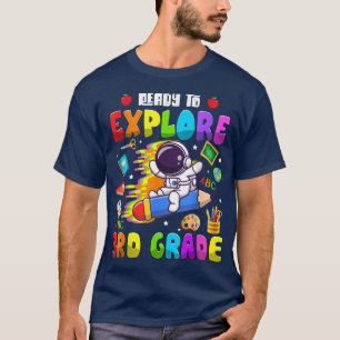 Cute Astronaut Boys Girls Ready to Exken 3rd Gra T-shirt