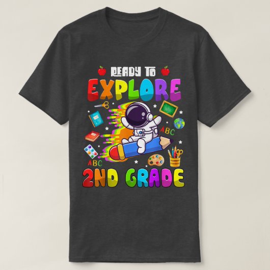 Cute Astronaut Boys Girls Ready to Exploration 2e  T-shirt (Design voorkant)