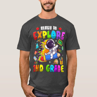 Cute Astronaut Boys Girls Ready to Exploration 2e  T-shirt