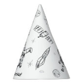 Cute Astronaut Buitengheids Thema Kinderen van 12 Feesthoedjes (Rechts)