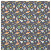 Cute Astronaut Buitenspace Rocket Pattern Stof (Swatch)