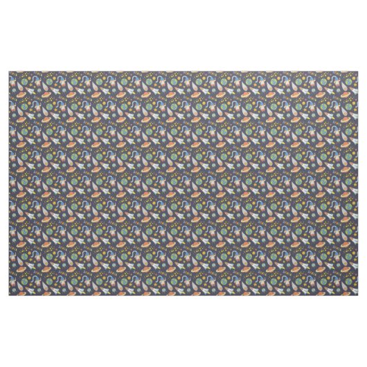 Cute Astronaut Buitenspace Rocket Pattern Stof (Fat Quarter)