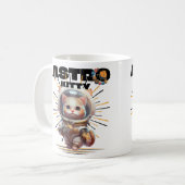 Cute Astronaut Cat | Astro-Kat | Space Kitten Koffiemok (Voorkant links)