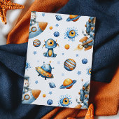 Cute Astronaut Cat Blast Off Space 1st Birthday Kaart