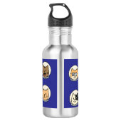 Cute Astronaut Cat Bottle With Name Waterfles (Achterkant)