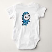 Cute Astronaut Cat Custom Photo Baby Bodysuit (Achterkant)