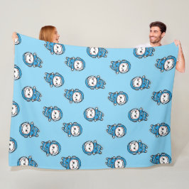 Cute Astronaut Cat Custom Photo Fleece Blanket