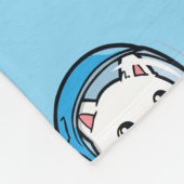 Cute Astronaut Cat Custom Photo Fleece Blanket (Hoek)