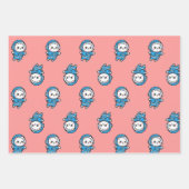 Cute Astronaut Cat Custom Photo Wrapping Paper (Voorkant 2)