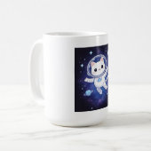 Cute Astronaut Cat in Space Koffiemok (Voorkant links)
