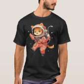 Cute Astronaut Cat in Space Suit Helmet Funny Spac T-shirt (Voorkant)