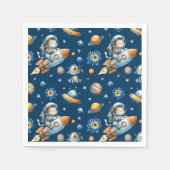 Cute Astronaut Cat Outer Space Galaxy Pattern Servet (Voorkant)