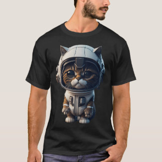 Cute Astronaut Cat T-shirt