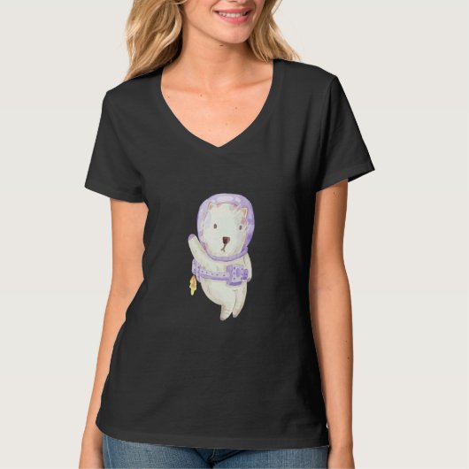 Cute Astronaut Ice Beer T-shirt (Voorkant)