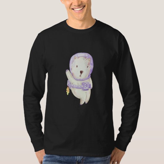 Cute Astronaut Ice Beer T-shirt (Voorkant)