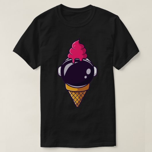 Cute Astronaut Ice Cream T-shirt (Design voorkant)