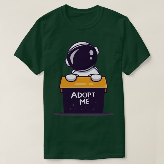 Cute Astronaut in Box T-shirt (Design voorkant)