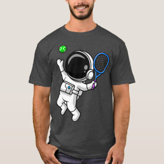 Cute Astronaut Pplay Tennis Ball Cartoon T-shirt