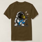 Cute Astronaut Rocker met gitarCartoon T-shirt (Design voorkant)