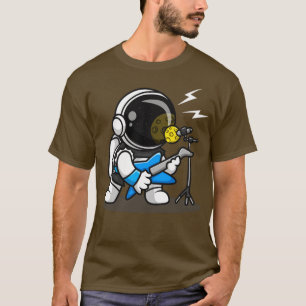 Cute Astronaut Rocker met gitarCartoon T-shirt