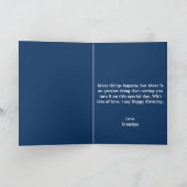 Cute Astronaut & Rocket Blue Galaxy 8th Birthday Kaart (Binnen)