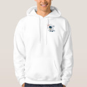 Cute Astronaut Ruimte Cartoon Achterprint Hoodie (Voorkant)