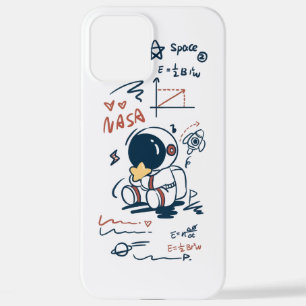 Cute Astronaut Space Cartoon iPhone Hoesje iPhone 12 Pro Max Hoesje