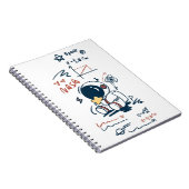 Cute Astronaut Space Cartoon Spiral Notebook Notitieboek (Rechterzijde)