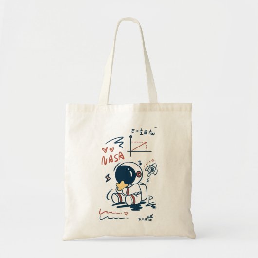  Cute Astronaut Space Cartoon Tote Bag (Voorkant)