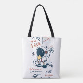 Cute Astronaut Space Cartoon Tote Bag (Achterkant)