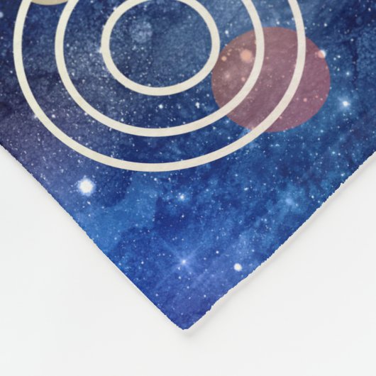 Cute Astronaut Space Cow Spaceship UFO Alien USA Fleece Deken (Hoek)