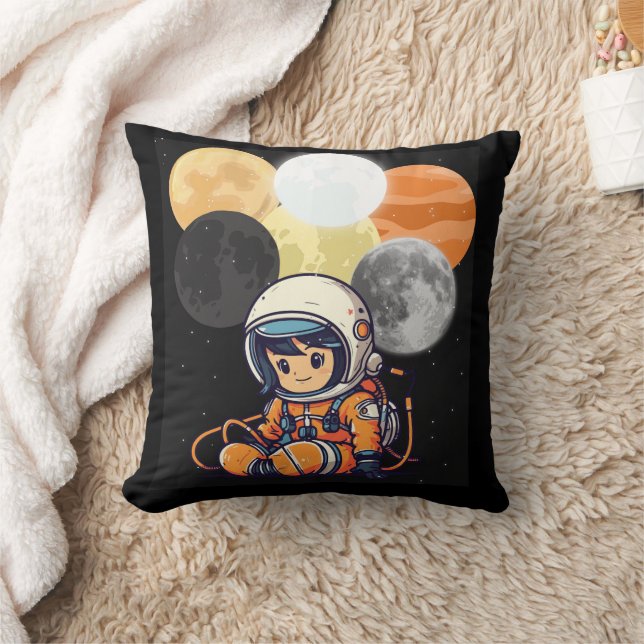 Cute Astronaut Space Pillow Kussen (Deken)