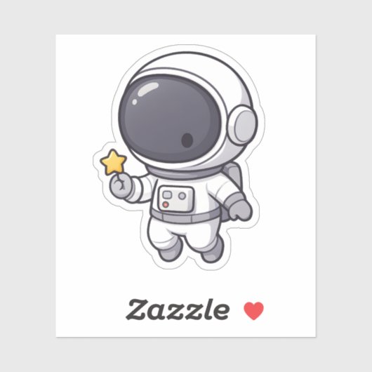 Cute Astronaut Sticker | Kawaii Space Character (Vel)